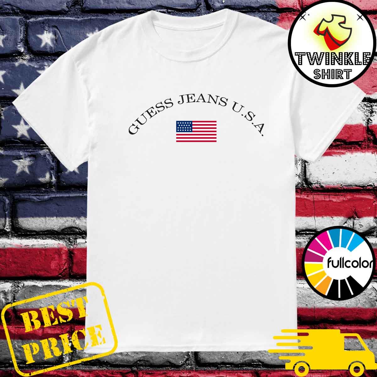 frustrerende Arthur lampe Official Guess Jeans USA Flag Shirt, hoodie, sweater, long sleeve and tank  top