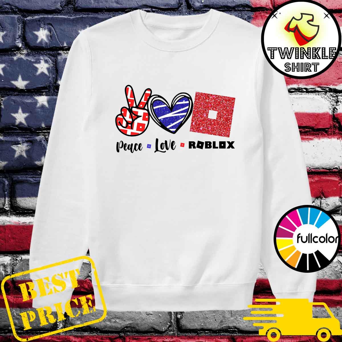Official Peace Love Roblox Shirt Hoodie Sweater Long Sleeve And Tank Top - michael myers roblox shirt