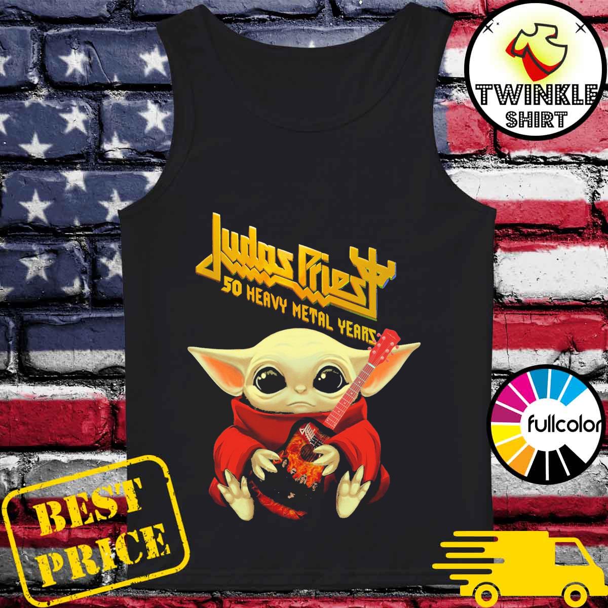 Judas Priest Baby Yoda 50th heavy metal year gift fan movie film shirt S-5XL 